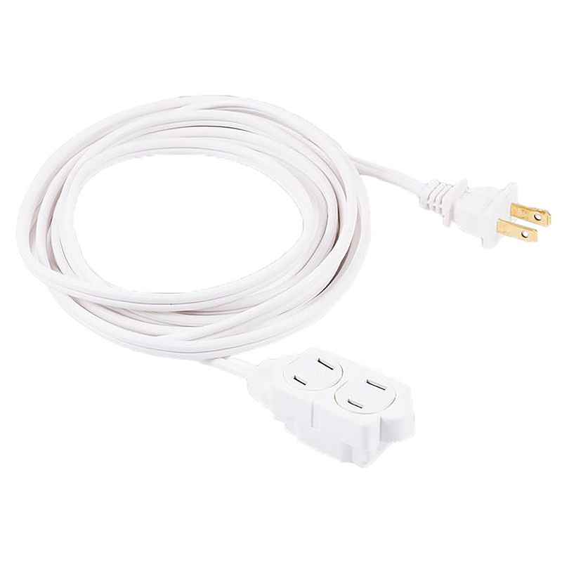 GE® 3-Outlet Polarized Indoor Extension Cord with Twist-to-Close Outlet Covers, 6 Ft., White, 51937, 2 of 11