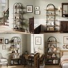 71" Arched Bookshelf 5 Tier Bookcase Open Bookshelf with Metal Frame Plant Stand Freestanding Display Rack - 4 of 4