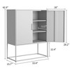 NicBex 33.5" Modern 2-Doors Sideboard,Kitchen Storage Cabinets with 2 Shelves and Magnetic Doors for Kitchen, Living room, and Dining Room,White - 3 of 4