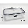 Stor-All Solutions Press-N-Click 6-Piece Airtight Food Storage Container Set - Great For Portion Control, Leftovers & All Types Of Storage - 4 of 4
