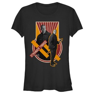 Juniors Womens Stranger Things Jim Hopper Portrait T-Shirt - 1 of 4