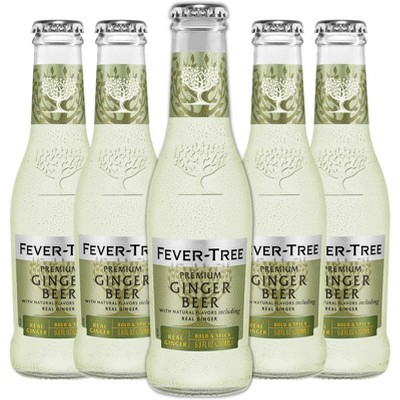 Fever Tree Ginger Beer - Premium Quality Mixer - Refreshing Beverage for Cocktails & Mocktails 200ml Bottles
