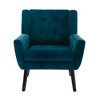 CAVINAS Modern Accent Chair, Upholstered Arm Chair, Living Room Chair Bedroom Chair Home Chair with Black Legs, Single Chair Sofa Chair - 2 of 4