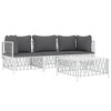 vidaXL Garden Lounge Set White, Dark Grey - 3 of 4