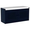 Sturdis Shoe Storage Cushioned Seat Bench with Adjustable Shelves - 2 of 4