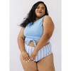 Lime Ricki Women's Peri Knotted Crop Top XL - 4 of 4