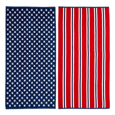 Market & Place 2-Pack Cotton Printed Beach Towel Set