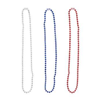 6pk Parade Bead Necklace Red/White/Blue - Sun Squad™