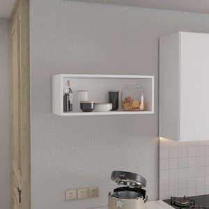 Wally 30" Wide x 12"H Open Wall Cabinet, Wall Shelf, Storage Cabinet, Cube Shelf Bedroom, Office, Living Room, Garage - 1 of 4