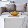 NicBex Modern Hexagonal Coffee Table Wood Base with Marble Pattern Top Accent Table for Living Room, Apartment - 4 of 4
