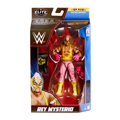 WWE Elite Top Picks 2023 Yellow & Pink Rey Mysterio Action Figure