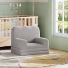 Kids Couch, 2-in-1 Convertible Teddy Fleece Fabric Toddler Sofa Chair, Soft Fold Out Couch Lounge for Kids for Birthday Gift - 2 of 4