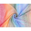 Allegra K Women's Large Tassel Wrap Scarf Wrap Multi-Color Floral Print Gradient Color Scarf - 3 of 4