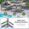 Mshliw 4 Piece Patio Furniture Set, Aluminum Sectional Patio Sofa Set - 4 of 4