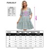 Women's Maternity Casual Dress  Flowy Floral Print, Ruffle leeves - 3 of 4