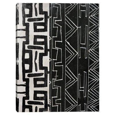 30" x 40" Geometric by Nikki Chu Canvas Art Print Black and White - Masterpiece Art Gallery