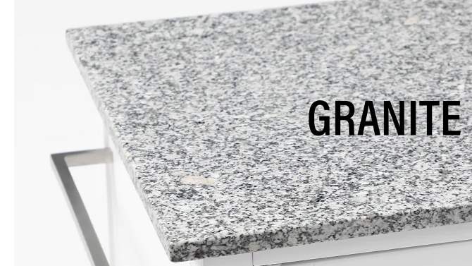 Soren Granite Top Kitchen Island/Cart Gray/White - Crosley, 2 of 18, play video