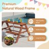 Karl Home Kids Wood Rectangle Outdoor Picnic Table and Bench with Umbrella - 4 of 4