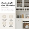 Whisen Freestanding Buffet with Hutch, Tall Kitchen Pantry Storage Cabinet with Wine Rack and Adjustable Shelves - 3 of 4