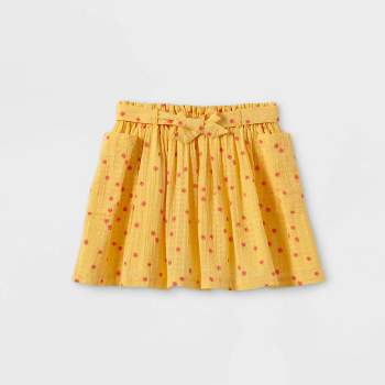 Girls' Tie-Waist Floral Skirt - Cat & Jack™ Yellow