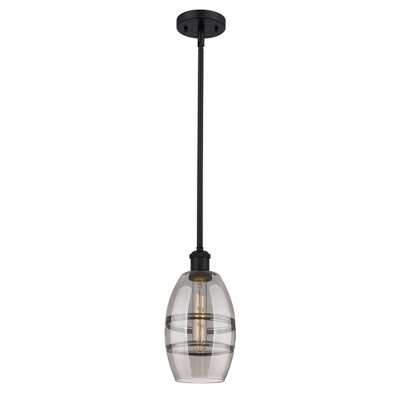 Vaz - 1 Light Stem Hung Mini Pendant In Industrial Style-8.13 Inches Tall and 5.88 Inches Wide