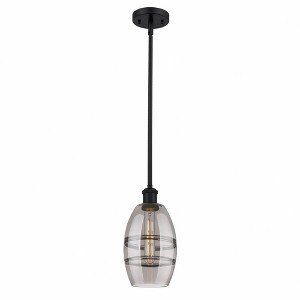 Vaz - 1 Light Stem Hung Mini Pendant In Industrial Style-8.13 Inches Tall and 5.88 Inches Wide - 1 of 1