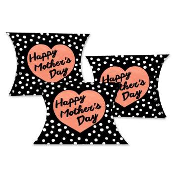 Big Dot of Happiness Best Mom Ever - Favor Gift Boxes - Mother's Day Party Petite Pillow Boxes - Set of 20