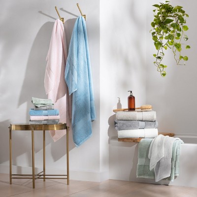 Oversized Light Grey Egyptian Cotton Bath Towels Set