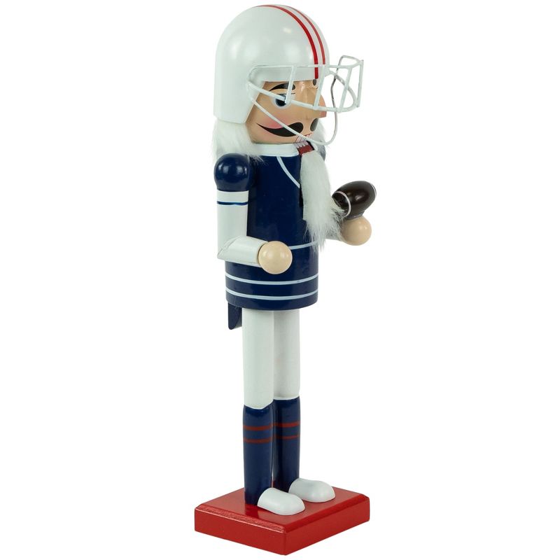 Northlight 14" Red and White Wooden Christmas Nutcracker Football Player, 3 of 6