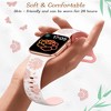 HTUTWOO Sunflowers Engraved Apple Watch Band, Soft Silicone Strap 38/40/41/42/44/45/49mm for iWatch Series 11 10 9 8 7 6 5 4 3 2 1 SE Ultra - 4 of 4