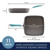 Rachael Ray Cucina Hard Anodized 11" Square Shallow Griddle Agave Blue Handle: Nonstick, Dishwasher-Safe, Gas & Electric Compatible - 2 of 4