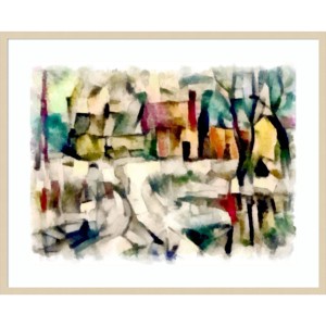 41" x 33" View No 27 by Alex Caminker Wood Framed Wall Art Print - Amanti Art: Modern Lithograph, Hardwood Frame - 1 of 4
