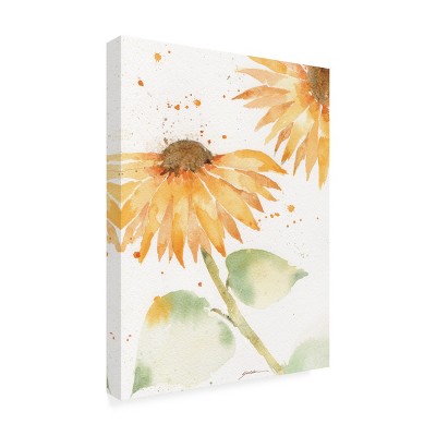 Light Botanical Mixed Media Abstract Canvas Art 32" x 24"