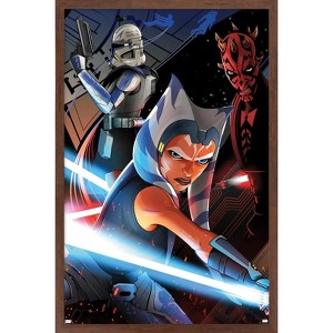 Trends International Star Wars: The Clone Wars By Cryssy Cheung Framed Wall Poster Prints - 1 of 4