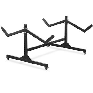 2-Kayak Freestanding Storage Rack - Adjustable SUP/Canoe Stand with Lockable Wheels (Grey, 48"L x 24"W) for Garage/Dock/Outdoor Use - 1 of 4