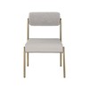Meridian Furniture,Carly Taupe Vegan Leather Seat / Boucle Fabric Back Dining Chair, Set of 2 - 3 of 4