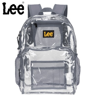 Lee Deluxe Clear Backpack, Water-Resistant Clear Bags for Stadium  School Concert, 11 x 5 x 16 Inches