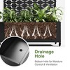 Lirago Metal Planter Box privacy screen Garden Bed with Trellis and Wheels - Black- 6 ft. H x 3 ft. W - 4 of 4
