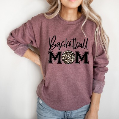 Simply Sage Market Women's Graphic Sweatshirt Basketball Mom Colorful Black
