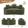 Compact Loveseat Sofa with Chenille Upholstery, No-Assembly Medium Firm Cushion for Small Spaces or Apartments-Maison Boucle - 3 of 4