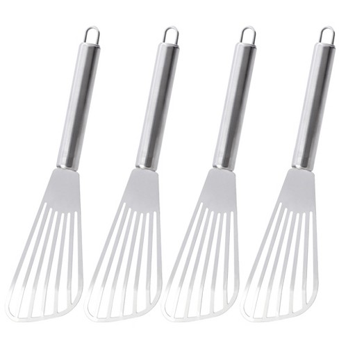 Unique Bargains Wood Handle Stainless Steel Smooth Wide Spatula Silver Tone  11.2 Long 1 Pc : Target
