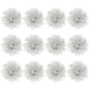 Unique Bargains Mesh Fabric Full Chiffon Flowers for DIY 12 Pcs - 1 of 4
