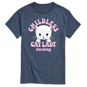 Men's - Instant Message - Childless Cat Lady Society Short Sleeve Graphic T-Shirt - 1 of 4