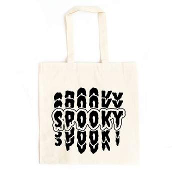 City Creek Prints Halloween Spooky Canvas Tote Bag - 15x16 - Natural