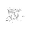 SKRAN Set of 3 Durable Garden Furniture Set, Weather-Resistant HDPE Patio Set with 1 Side Table & 2 Adirondack Chair for Deck ＆ Outdoor - 4 of 4