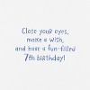 Carlton Cards Kids' 'Make a Wish' 7th Birthday Card with Cake and Candle - 3 of 3