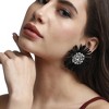 SOHI Women's Onyx Black Party Drop Earrings - 4 of 4