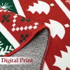 Christmas Rug 9x12 Rug for Living Room Modern Christmas Rug Bedrooom Decor Xmas Tree Deer Non Slip Carpet Soft Stain Resistant Large Red/Green - 3 of 4