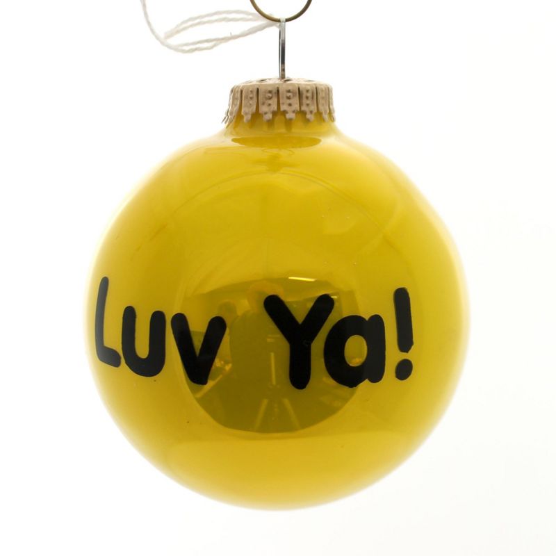 Christmas By Krebs 3.25 In Full Sun Emotion Ball Ornament Emoji Tree Ornaments, 2 of 3