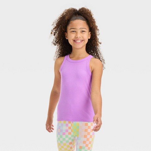 Girls' Ribbed Tank Top - Cat & Jack™ Violet L : Target